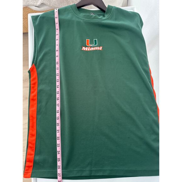 Rare Vintage University of Miami sleeveless jersey shirt SzL - Picture 6 of 6